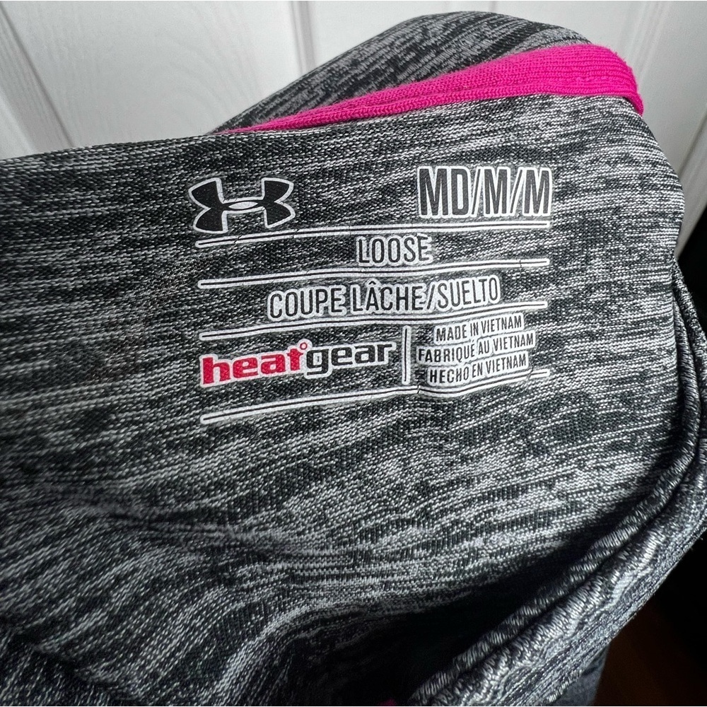 Under Armour Men’s Medium Heat Gear Loose Fit 1/4 Zip Long Sleeve Gray Top M - Picture 9 of 12